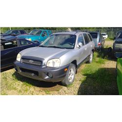 2003 GREY HYUNDAI SANTA FE VIN: KM8SC73D23U566533