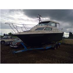 CABIN CRUISER BOAT & TRAILER (UNKNOWN YEAR)