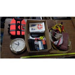 Staplers and Staples, Clock, First Aid Kit, Dog Life Jacket