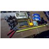 Image 1 : Drill Bits, Rubber Float, Vices, PVC Pipe Scraps, Plastic Organizers, Laser Finder, etc.