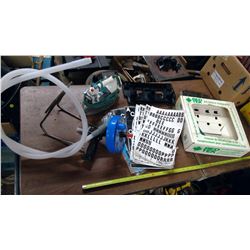 A/C Retro and Charging Kit, Booster Cables, Power Drum Drain Auger, Stickers, etc.