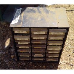 Display Case w/ Nails, Screws, etc.