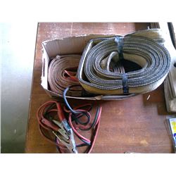 2x Tow Straps, Booster Cables