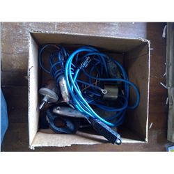 Hole Saw (Blade Set), 3/8 Ratchet, 2 Extension Cords, Misc. Tools