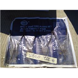 4 Piece 7" Snap Ring Pliers Set
