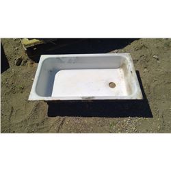 Cast Iron Enamel Sink -30" x 18" x 6"