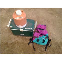 2 Thermos Cooler and Coast Mountain Backpack