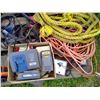 Image 2 : Pallet of Misc. Lights, Toolbox, Ropes, Booster Cables