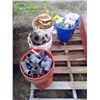 Image 1 : 4 Pails Misc. Pipes and Screws