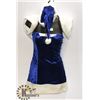 Image 1 : WOMENS ADULT ROYAL BLUE INTIMATE SANTA 3PC COSTUME