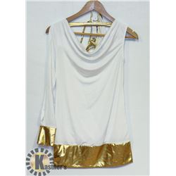 PEECABOO 2PC WOMENS INTIMATE COSTUME; WHITE SINGLE