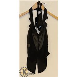 PEECABOO 3PC WOMENS BLACK SHEER & SATIN STYLE