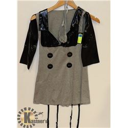 PEECABOO 2PC WOMENS GREY/ BLACK ACCENTED OPEN ARM