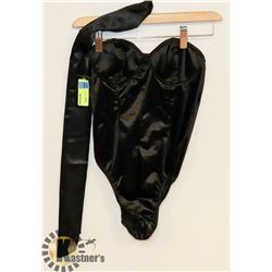 PEECABOO 2PC WOMENS BLACK STRAPLESS BODY SUIT