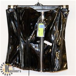 PEECABOO 1PC WOMENS BLACK PLEATHER STYLE BUSTIER