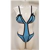 Image 1 : PEECABOO 1PC WOMENS BLUE & BLACK ADULT OUTFIT.