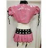 Image 2 : PEECABOO 3PC WOMENS PINK PLEATHER ADULT OUTFIT