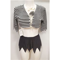 PEECABOO 4PC WOMENS COSTUME; BLACK & WHITE