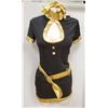Image 1 : PEECABOO 4PC WOMENS COSTUME; BLACK & GOLD