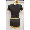Image 2 : PEECABOO 4PC WOMENS COSTUME; BLACK & GOLD