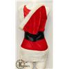 Image 1 : 3PC WOMENS RED ADULT SANTA THEMED HOODED COSTUME