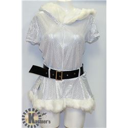 PEECABOO 3PC WOMENS SILVER SEQUINS WINTER THEMED