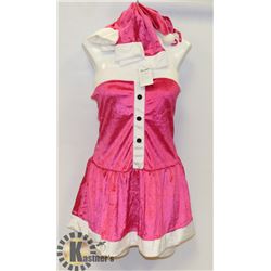 PEECABOO 5PC WOMENS PINK SANTA THEMED