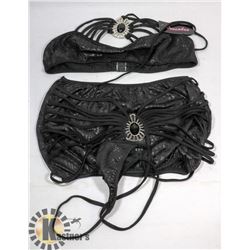 PEECABOO 3PC WOMENS BLACK W/ SILVER EMBELLISHMENT