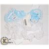 Image 1 : SMALL BUNDLE OF BABY BLUE/ WHITE LACE LEG GARTERS