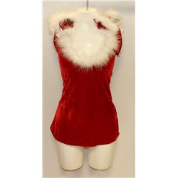 PEECABOO 3PC WOMENS ADULT THEMED RED SANTA COSTUME