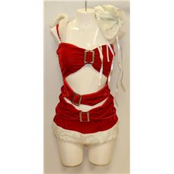PEECABOO 3PC WOMENS ADULT THEMED RED SANTA COSTUME