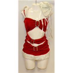 PEECABOO 3PC WOMENS ADULT THEMED RED SANTA COSTUME