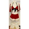 Image 1 : PEECABOO 5PC WOMENS ADULT THEMED RED SANTA COSTUME