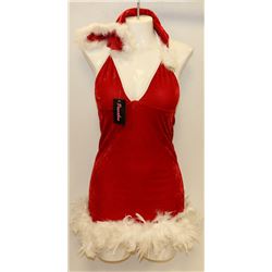 PEECABOO 2PC WOMENS ADULT THEMED RED SANTA COSTUME