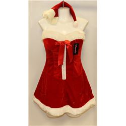 PEECABOO 3PC WOMENS ADULT THEMED RED SANTA COSTUME