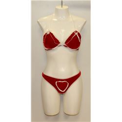 PEECABOO 2PC WOMENS RED SANTA THEMED COSTUME.