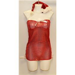 PEECABOO 3PC WOMENS ADULT THEMED RED SANTA COSTUME