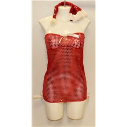 PEECABOO 3PC WOMENS ADULT THEMED RED SANTA COSTUME