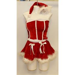 PEECABOO 4PC WOMENS ADULT THEMED RED SANTA COSTUME