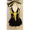 Image 1 : PEECABOO 3PC WOMENS ADULT COSTUME; BLACK & YELLOW