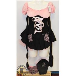PEECABOO 3PC WOMENS ADULT COSTUME; BLACK & PINK