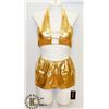 Image 1 : PEECABOO 3PC WOMENS GOLD BIKINI STYLE OUTFIT W/