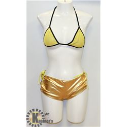 PEECABOO 2PC WOMENS GOLD/ SILVER ADULT BIKINI