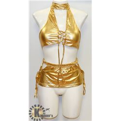 PEECABOO 3PC WOMENS GOLD ADULT BIKINI STYLE