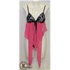 Image 1 : PEECABOO 2PC WOMENS HOT PINK & BLACK INTIMATE