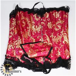 PEECABOO 2PC WOMENS HOT PINK & GOLD