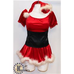 PEECABOO 3PC WOMENS RED SANTA THEMED COSTUME.
