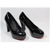 Image 1 : FASHION WOMENS BLACK SLIP ON ROUND TOE