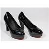 Image 1 : FASHION WOMENS BLACK SLIP ON ROUND TOE