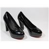 Image 1 : FASHION WOMENS BLACK SLIP ON ROUND TOE